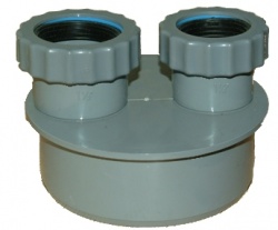 110mm Double Waste Adaptor 32mm/40mm