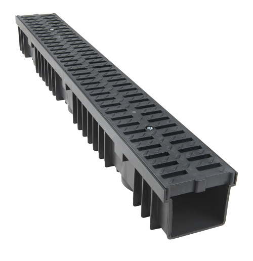 B125 Drainage Channel x 1m Plastic Grate - www.drainageshop.co.uk